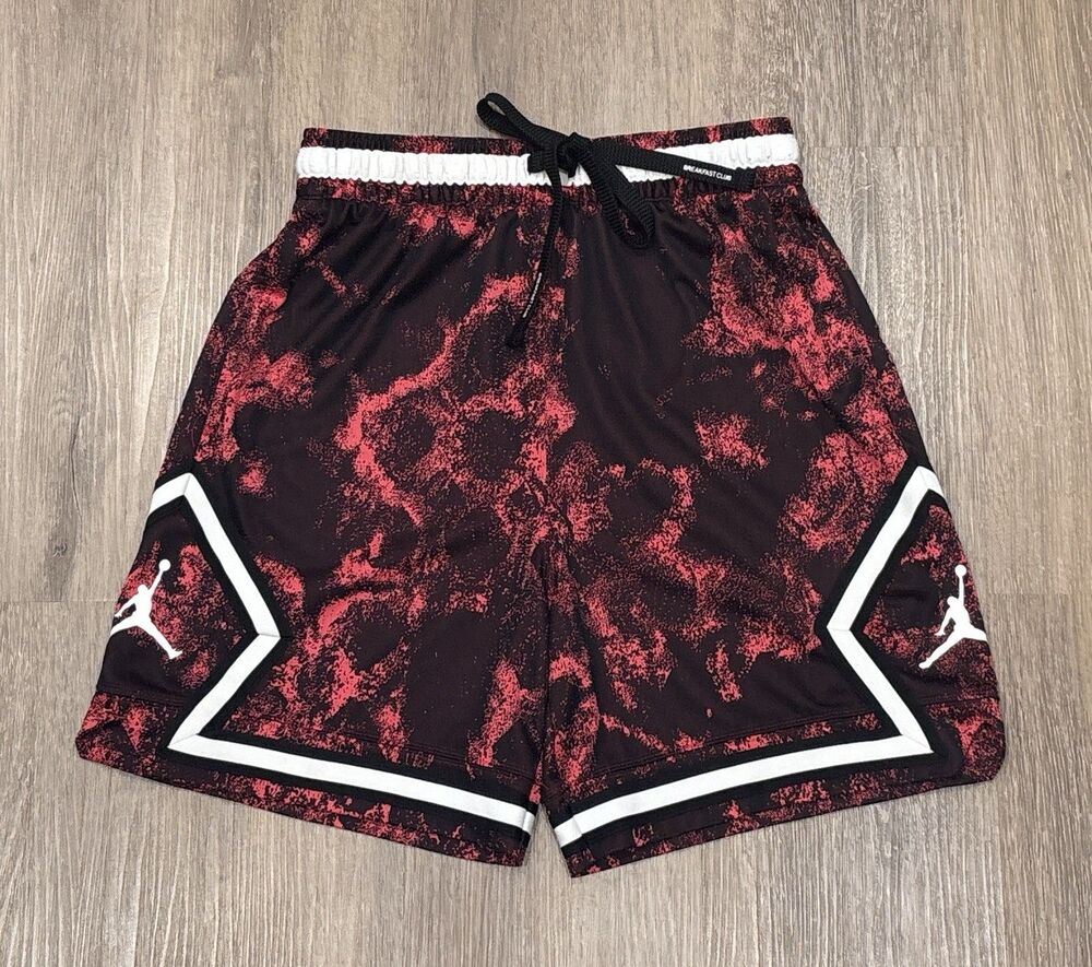 Nike Air Jordan Breakfast Club Basketball Shorts Mens Medium Red Black Dri-Fit